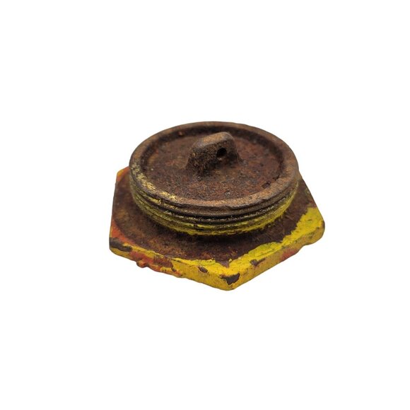 Old Standard Oil Tank Drum Cap #108 Iron Screw On Off Vintage - Picture 5 of 6